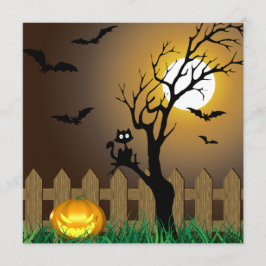 怖いハロウィーンガーデンシーン 招待状