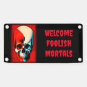 怖いハロウィーンスカルデザインのバナー 横断幕 (横)