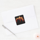 怖いハロウィーンステッカーGory Zombieステッカー スクエアシール (封筒)