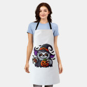 怖いハロウィーンスロスウィッチハットコスチューム不気味シー エプロン (着用した状態)