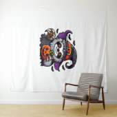 怖いハロウィーンスロスウィッチハットコスチューム不気味シー タペストリー (インサイチュ(横))