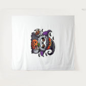 怖いハロウィーンスロスウィッチハットコスチューム不気味シー タペストリー (正面(横))