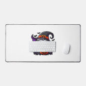 怖いハロウィーンスロスウィッチハットコスチューム不気味シー デスクマット (キーボード&マウス)