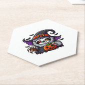 怖いハロウィーンスロスウィッチハットコスチューム不気味シー ペーパーコースター (アングル)