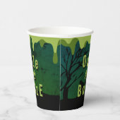 怖いハロウィーンゾンビクロールを放火する 紙コップ (右)