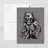 怖いハロウィーンゾンビ人狼 ポストカード (正面/裏面)