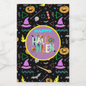 怖いハロウィーンパターン ワインラベル (シングルラベル)