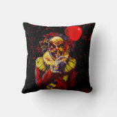 怖いハロウィーンピエロ衣装パーティー クッション (裏面)