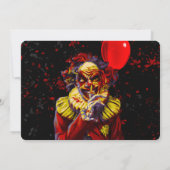 怖いハロウィーンピエロ衣装パーティー 招待状 (裏面)