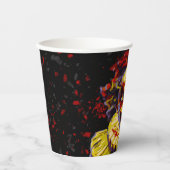 怖いハロウィーンピエロ衣装パーティー 紙コップ (正面)