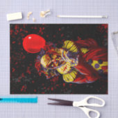 怖いハロウィーンピエロ衣装パーティー 薄葉紙 (クラフト)