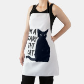 怖いハロウィーンブラックキャットデザイン エプロン (インサイチュ)