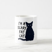 怖いハロウィーンブラックキャットデザイン コーヒーマグカップ (中央)