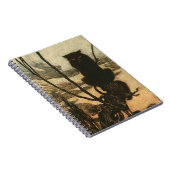 怖いハロウィーンブラックキャットヴィンテージラッカム ノートブック (右側)