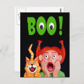 怖いハロウィーンブー ポストカード (正面/裏面)