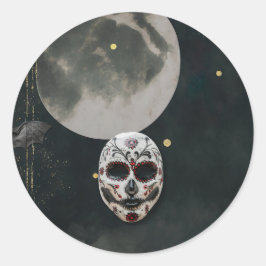 怖いハロウィーンマスクシール ラウンドシール