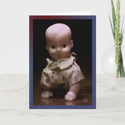 怖いハロウィーン人形のティミーが這い出てくる。 カード (正面)