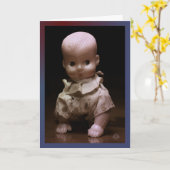 怖いハロウィーン人形のティミーが這い出てくる。 カード (黄色い花)