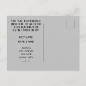 怖いハロウィーン招待状 – はがき インビテーションポストカード (裏面)