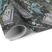 怖いハロウィーン死神の墓石 ラッピングペーパー (ロールコーナー)