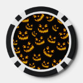 怖いハロウィーン顔 ポーカーチップ (裏面)
