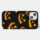 怖いハロウィーン顔 iPhoneケース (裏面横)