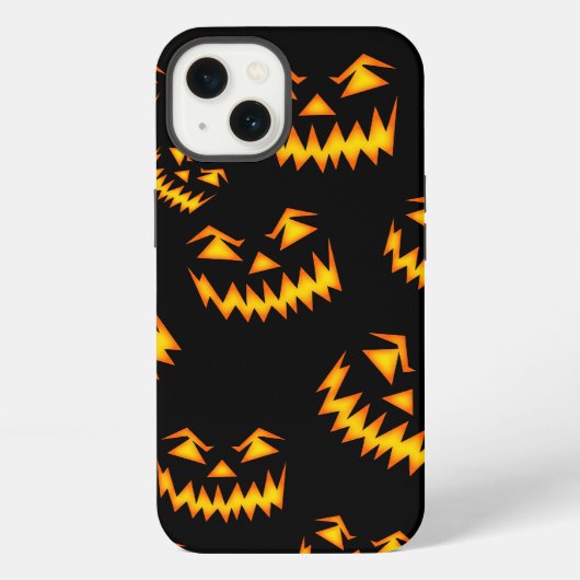 怖いハロウィーン顔 iPhoneケース (裏面)