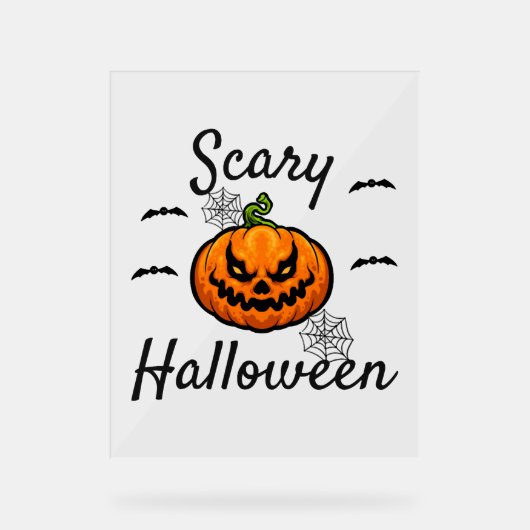 怖いハロウィーン アクリルサイン (正面)
