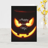 怖いハロウィーン カード (黄色い花)