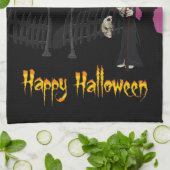 怖いハロウィーン キッチンタオル (折り畳み)