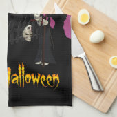 怖いハロウィーン キッチンタオル (四つ折り)
