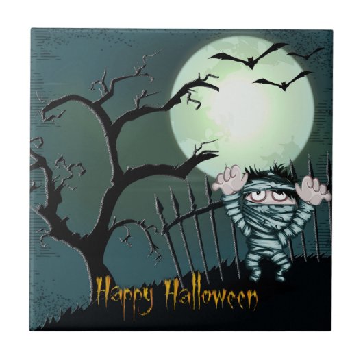 怖いハロウィーン タイル (正面)