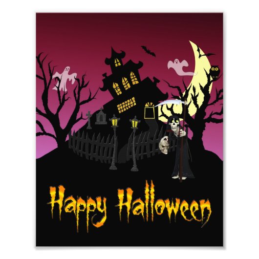 怖いハロウィーン フォトプリント            (正面)