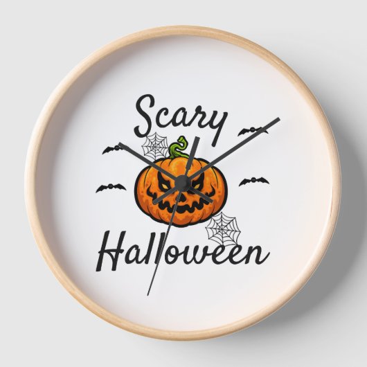 怖いハロウィーン 壁時計 (正面)