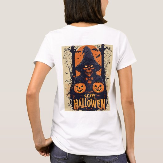 怖いハロウィーン Tシャツ (裏面)
