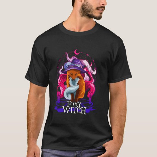 怖いハロウィーンfoxy魔女の衣装ウィッチハットM Tシャツ (正面)