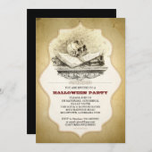 怖いハローウィンパーティの壊れたスカル招待状 招待状 (正面/裏面)