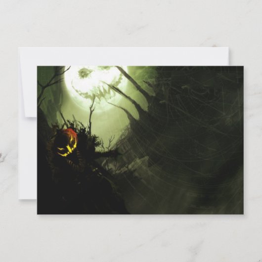怖いハローウィンパーティ招待状魔女 招待状 (正面)