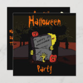 怖いハローウィンパーティ招待状 招待状 (正面/裏面)