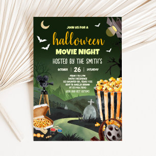 怖いハローウィンパーティ映画ナイトパーティー 招待状