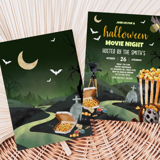 怖いハローウィンパーティ映画ナイトパーティー 招待状