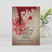 怖いハローウィンパーティ血ヴィンテージ紙 招待状 (スタンド正面)