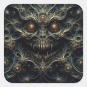 怖いパターン、暗いファンタジー スクエアシール (正面)