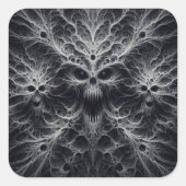 怖いパターン、暗いファンタジー スクエアシール (正面)