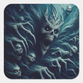 怖いパターン、暗いファンタジー スクエアシール (正面)