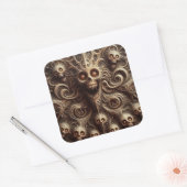 怖いパターン、暗いファンタジー スクエアシール (封筒)