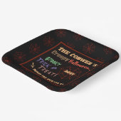 怖いパーソナライズされたハカラフルロウィーンスパイダーウェブ ペーパープレート (傾斜あり)