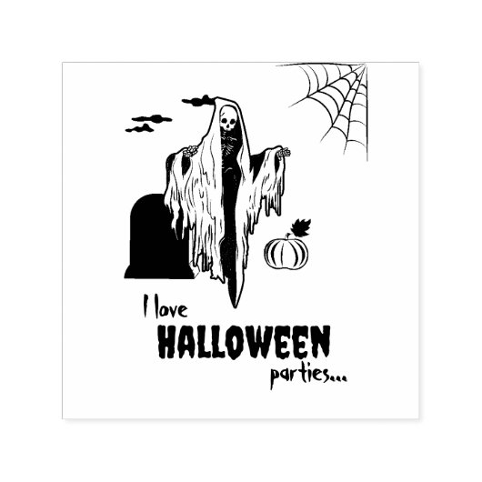 怖いパーソナライズされた不気味スケルトン面白いハロウィーン セルフインキングスタンプ (デザイン)