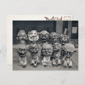 怖いビクトリアンカーニバルマスクヴィンテージはがき ポストカード (正面/裏面)