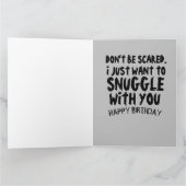 怖いピエロおもしろい誕生日オーバーサイズカード カード (内部)